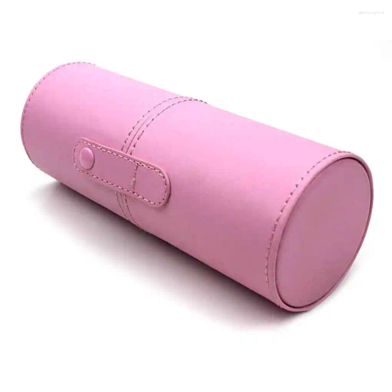 Makeup Brushes Brush Holder Empty Portable Make Up Case Round Pen Organizer Cosmetic Tool PU Leather Cup Container