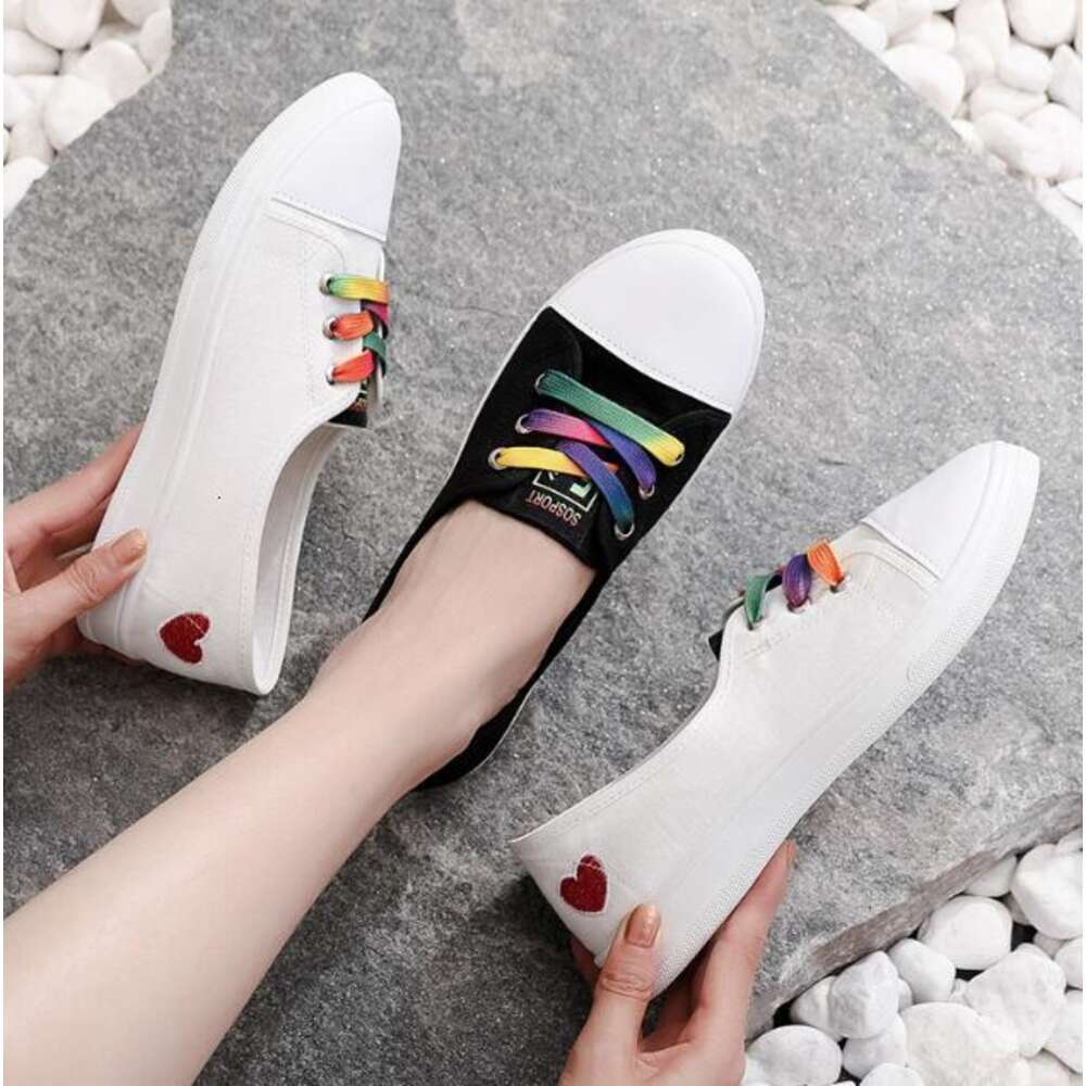New Fashion with Love Breathable Knitting Shoe Upper Yarn with Classical Canvas Summer Shoes for Girls