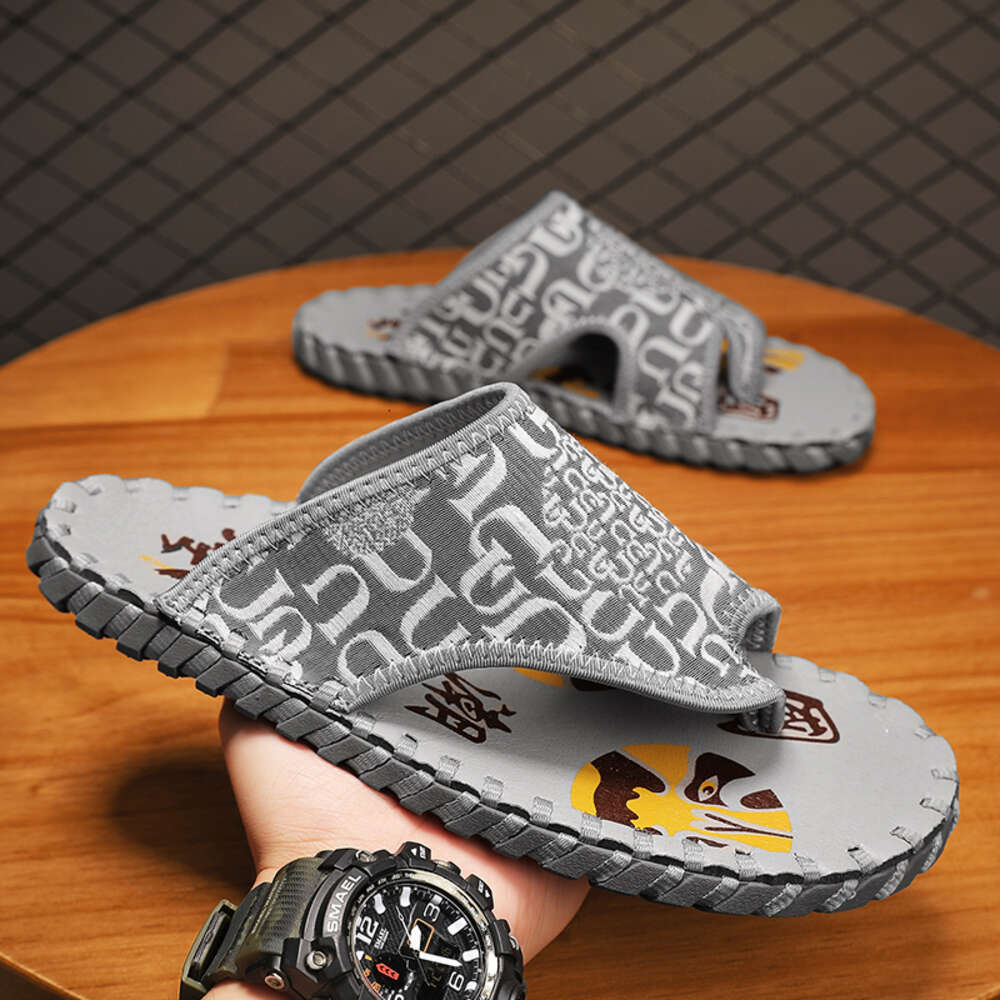 CYYTL Flip Flops Summer Men Slippers Leather Casual Outdoor Fashion Non-Slip Male Shoes Platform Walking Beach Sandals Fisherman