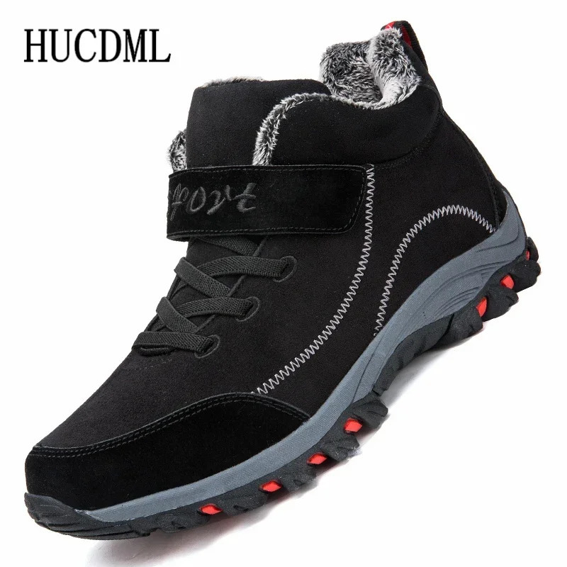 Waterproof Winter Men Boots Suede Warm Snow Women Boots Men Work Casual Shoes High Top High-top Non-slip Ankle Boots 240615