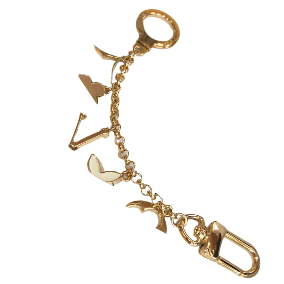 New Fashion Designer Keychain Brand Key Buckle Flower Letter Key Chain Handmade Gold Keychains Mens Womens Bag Pendant