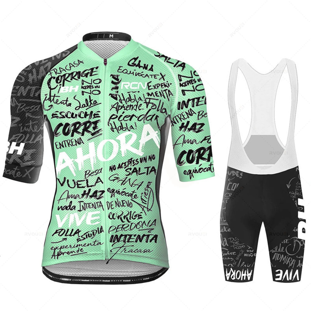Summer Pro Team Rcn Cycling Jersey 19D Bib Set Bike Clothing Ropa Ciclismo Bicycle Wear Clothes Mens Short Maillot Culotte 240620