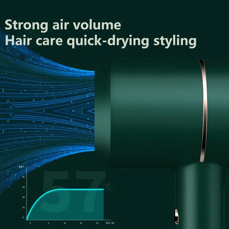 Electric Hair Dryer Foldable Handle Smooth Hot Cold Wind Mini Hair Dryer for Home Appliance Use Personal Care Styling Tools