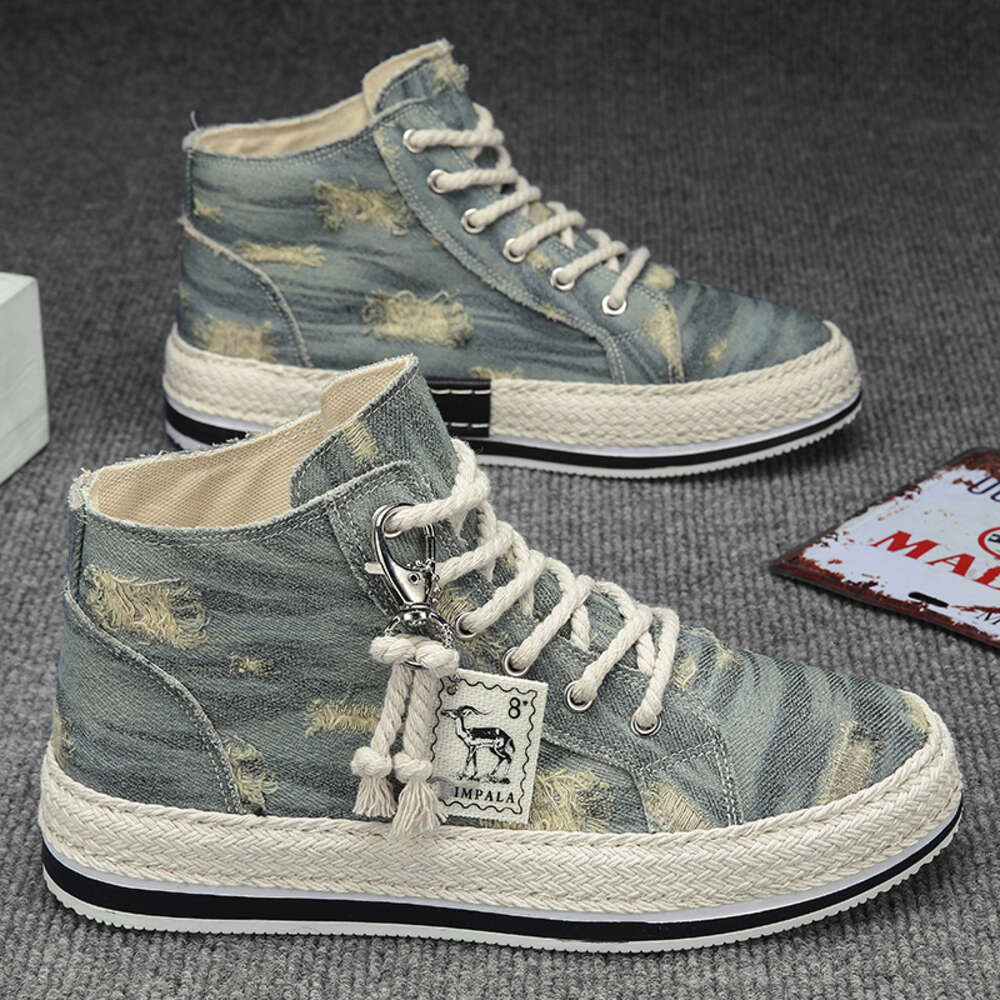 CYTL Canvas Shoes Men High Top Sneakers Casual New In Outdoor Platform Sport Loafers Hiking Designer Tennis Trainers Flat