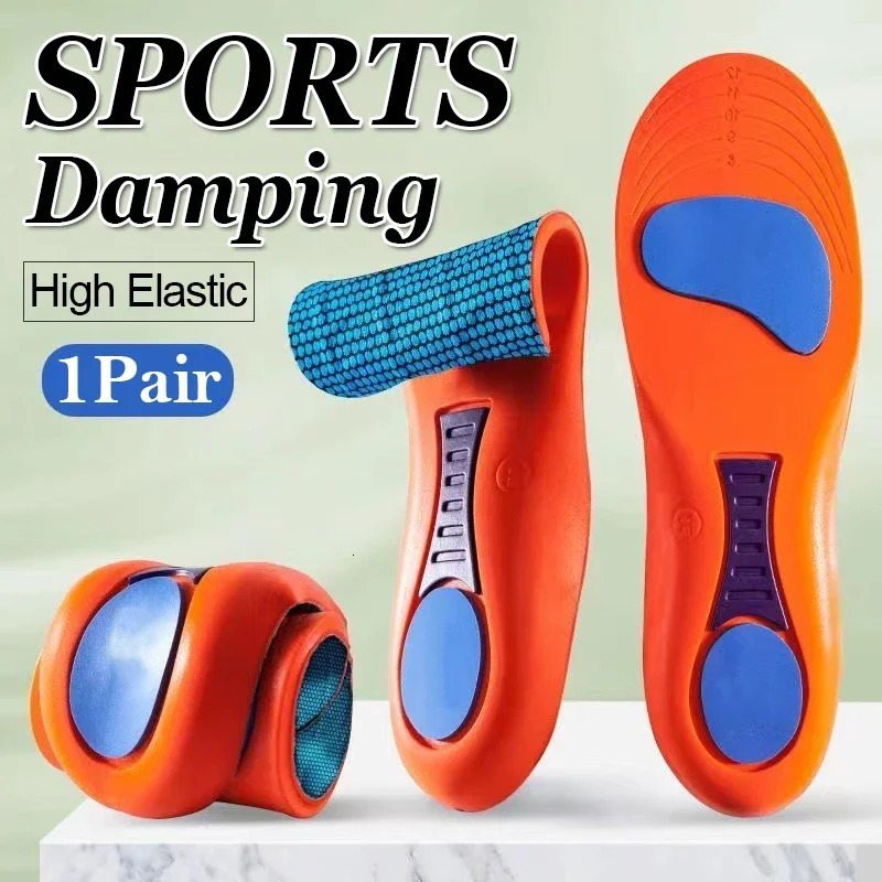 Sports High Elasticity Insoles for Shoes Sole Technology Shock Absorption Breathable Running Insoles for Feet Orthopedic Insoles 240615