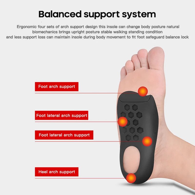 Orthopedic Insoles Ortics Flat Foot Health Sole Pad For Shoes Insert Arch Support Pad For Feet Care Insoles Unisex 1 Pair 240615