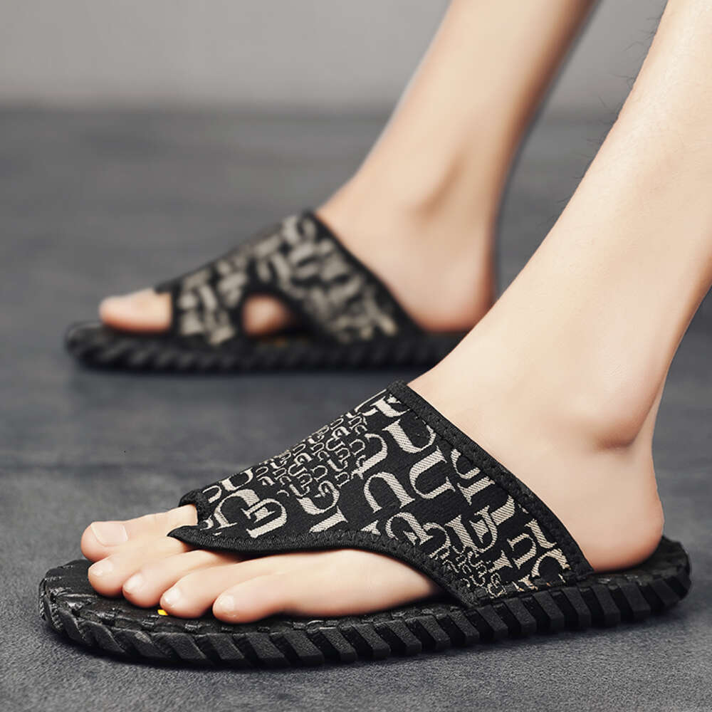 CYYTL Flip Flops Summer Men Slippers Leather Casual Outdoor Fashion Non-Slip Male Shoes Platform Walking Beach Sandals Fisherman