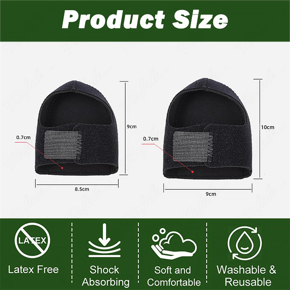 Plantar Fasciitis Silicone Heel Protector for Spurs Shock Absorption Shoes Pads U Cup Half-yard Socks Sleeve Pain Relief Insoles 240615