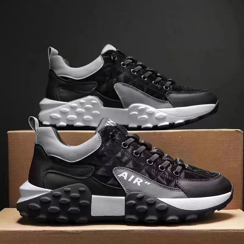 Sneakers Men Waterproof Thick Soles Leather Walking Sneaker New Sports Running Shoes