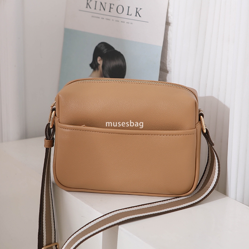 Trendy Women's Fashion Bag Temperament Solid Color PU Multi functional Crossbody Bag Large Capacity Lightweight One Shoulder Small Square Bag