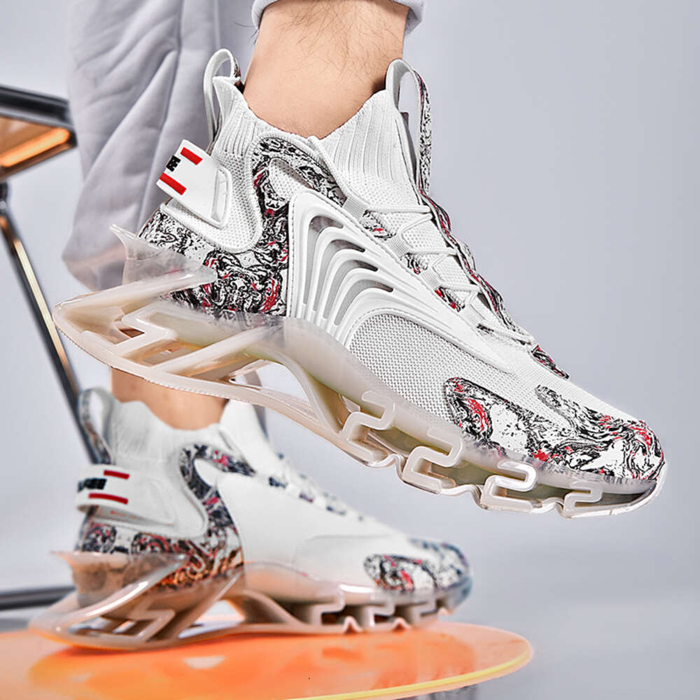 Fashion Sports Men's Casual New Spring Breathable Shark Blade Shoes Men High-quality Running Sneakers
