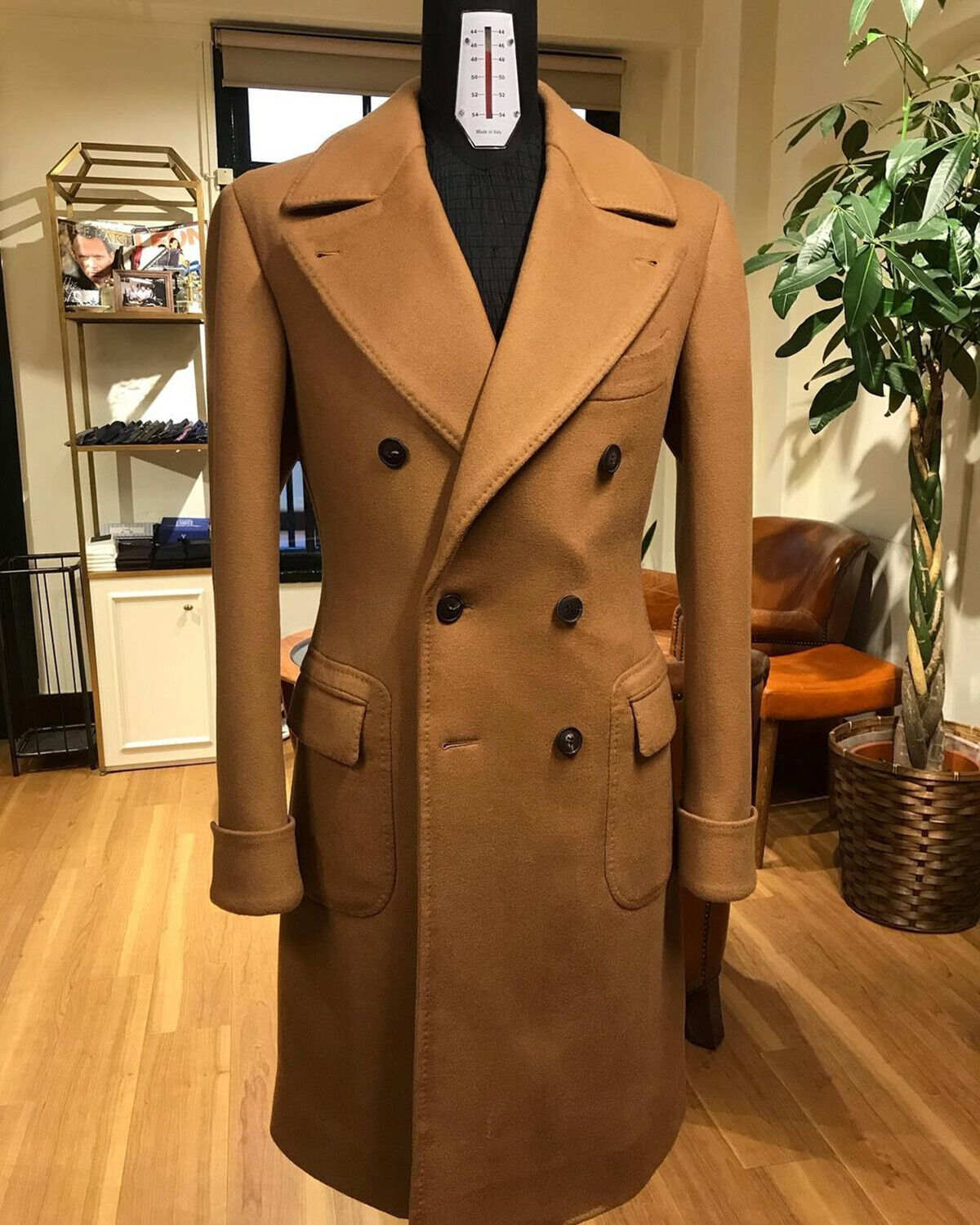 Woolen Men Overcoat Mens Suit Custom Made Costume Homme Formal Double Breasted Autumn Winter Long Coat Designer Jacket