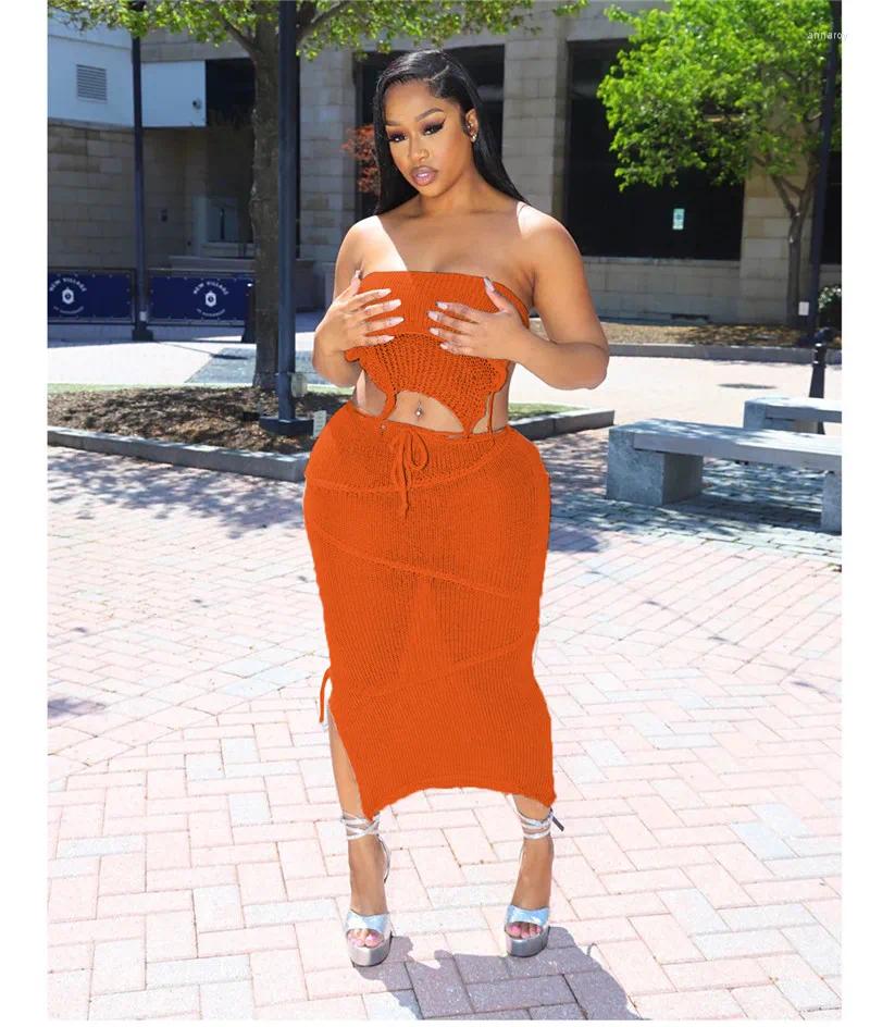 Womens Swimwear Wrap Kaftan Sarong Long Beach Dress Sexy Crop Top Skirts Sheer Knitted Swimsuit Cover-Ups Women Crochet Bikini Cover Up