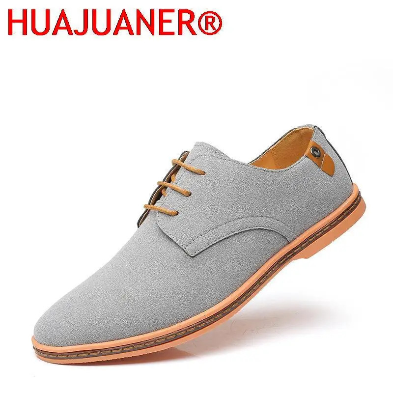 Spring Suede Leather Mens Shoes Oxford Casual Shoes Classic Sports Shoes Comfortable Footwear Dresses Large Size Apartments 240615