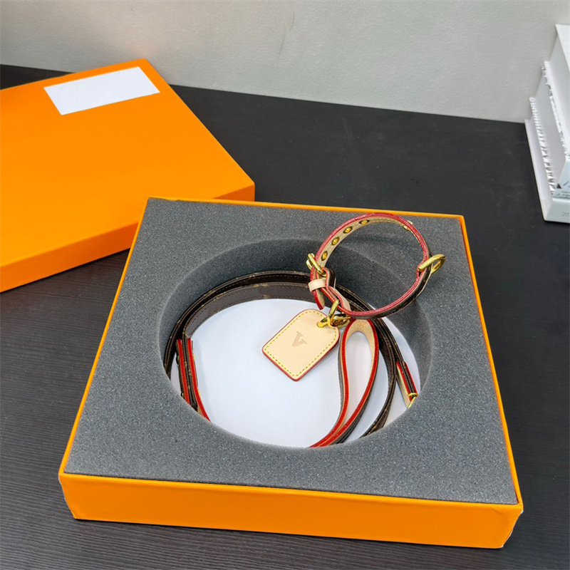 Designer Dog Collar Pet Traction Rope Fashionable Collars Brand Necklace Animal Necklet Pets Leash Dogs Choker With Box