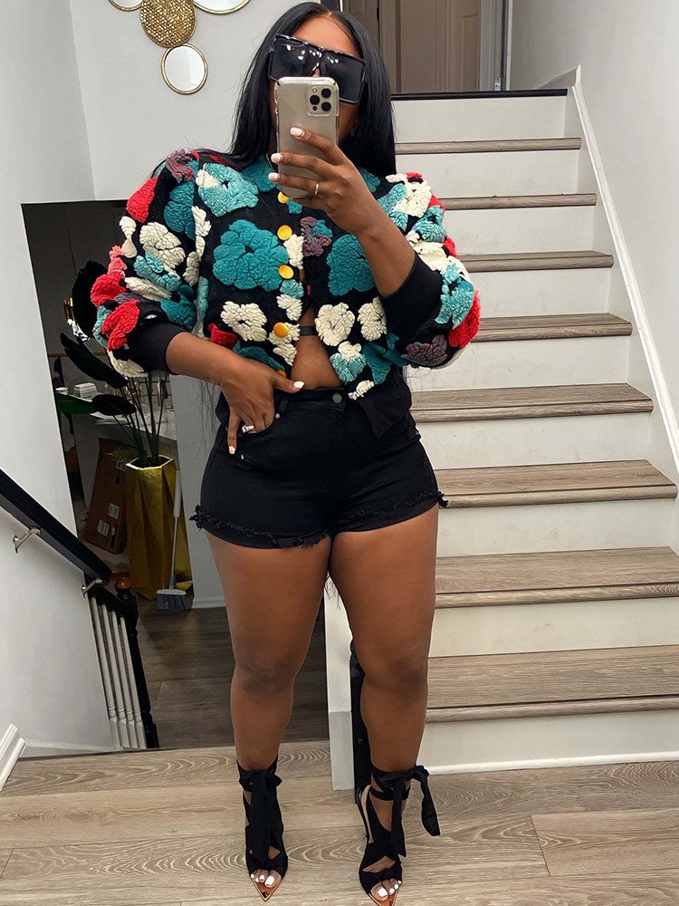 Sibybo Cott Rib Knit Sweater For Woman 3D Fr Single-Breasted Cardigan Coat Street Temperament Casual Pull Hiver Femme S7vm#