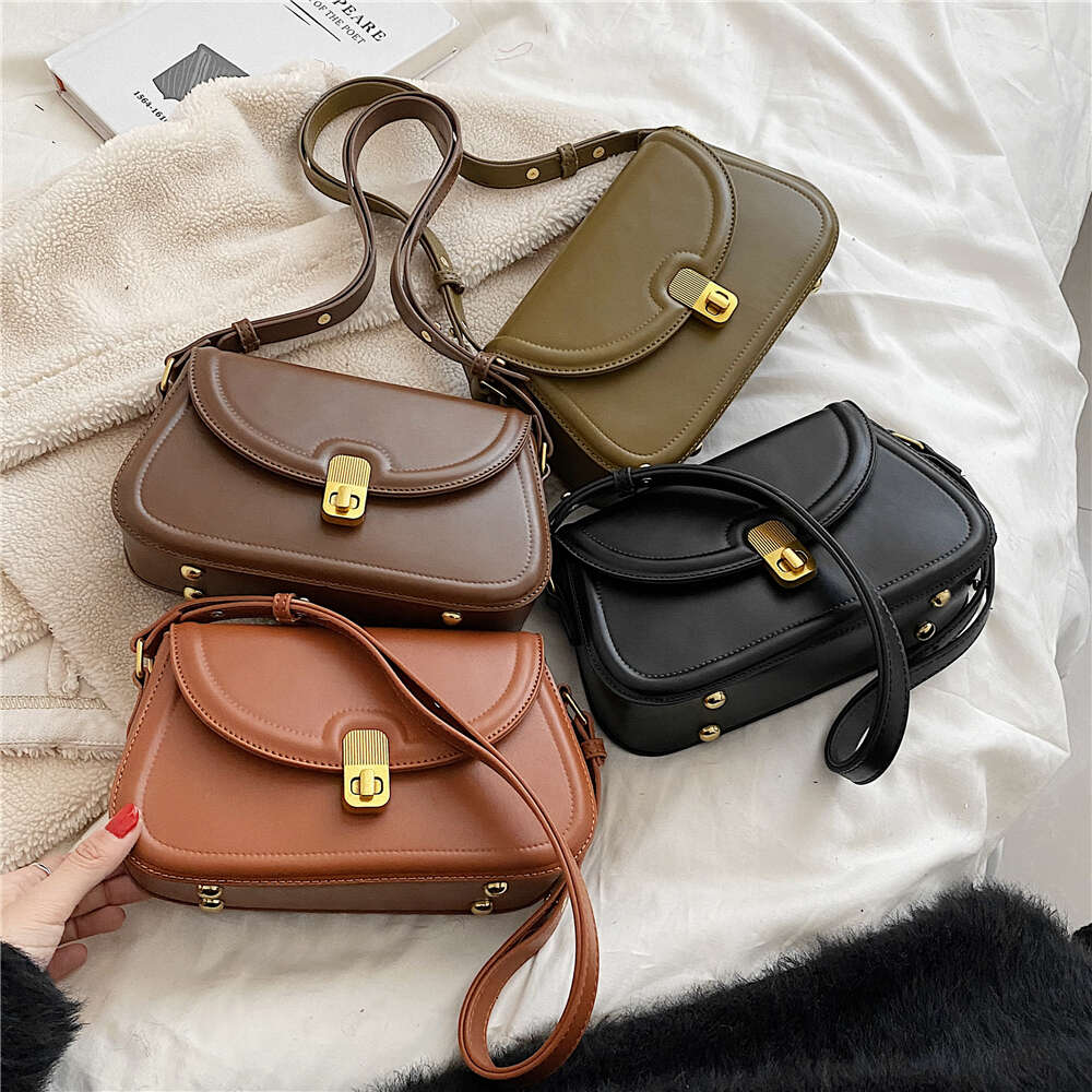 Toptrends Retro Saddle Small Armpit Shoulder Bags For Women Trend Designer Crossbody Flap Purse PU Leather Ladies Handbags H6.17#29