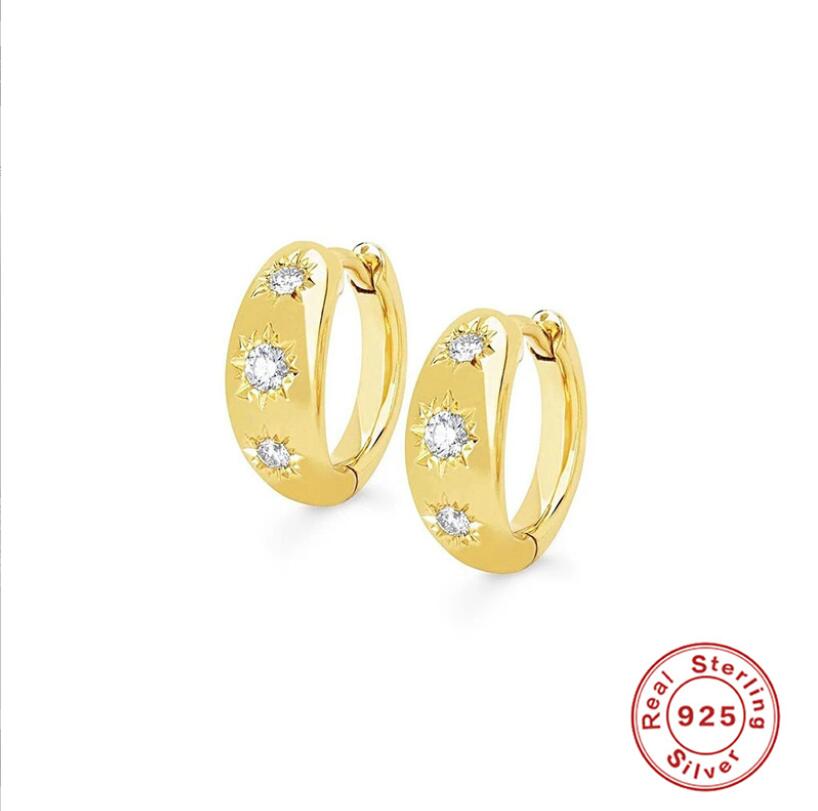 S Sterg Sier Clip Earrings: Octagon Micro Moissanite Dia Party Jewelry