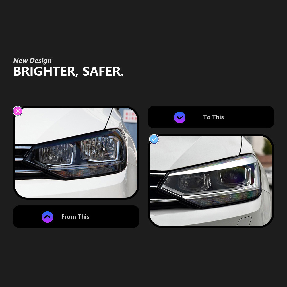 Car Head Lamps For VW Touran 20 16-20 20 Touran L LED Upgrade Lens Dynamic Signal Headlight Assembly