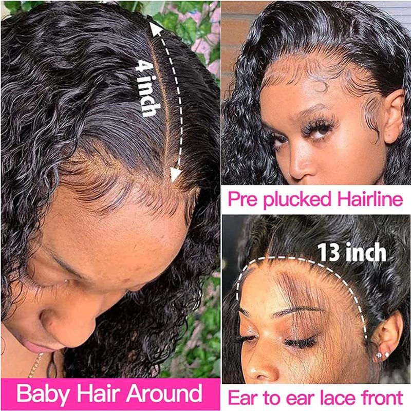 Wigg Short Bob Wigs Curly Lace Front Human Hair Wig 13X4 Hd Frontal Deep Wave Glueless 4X4 Closure