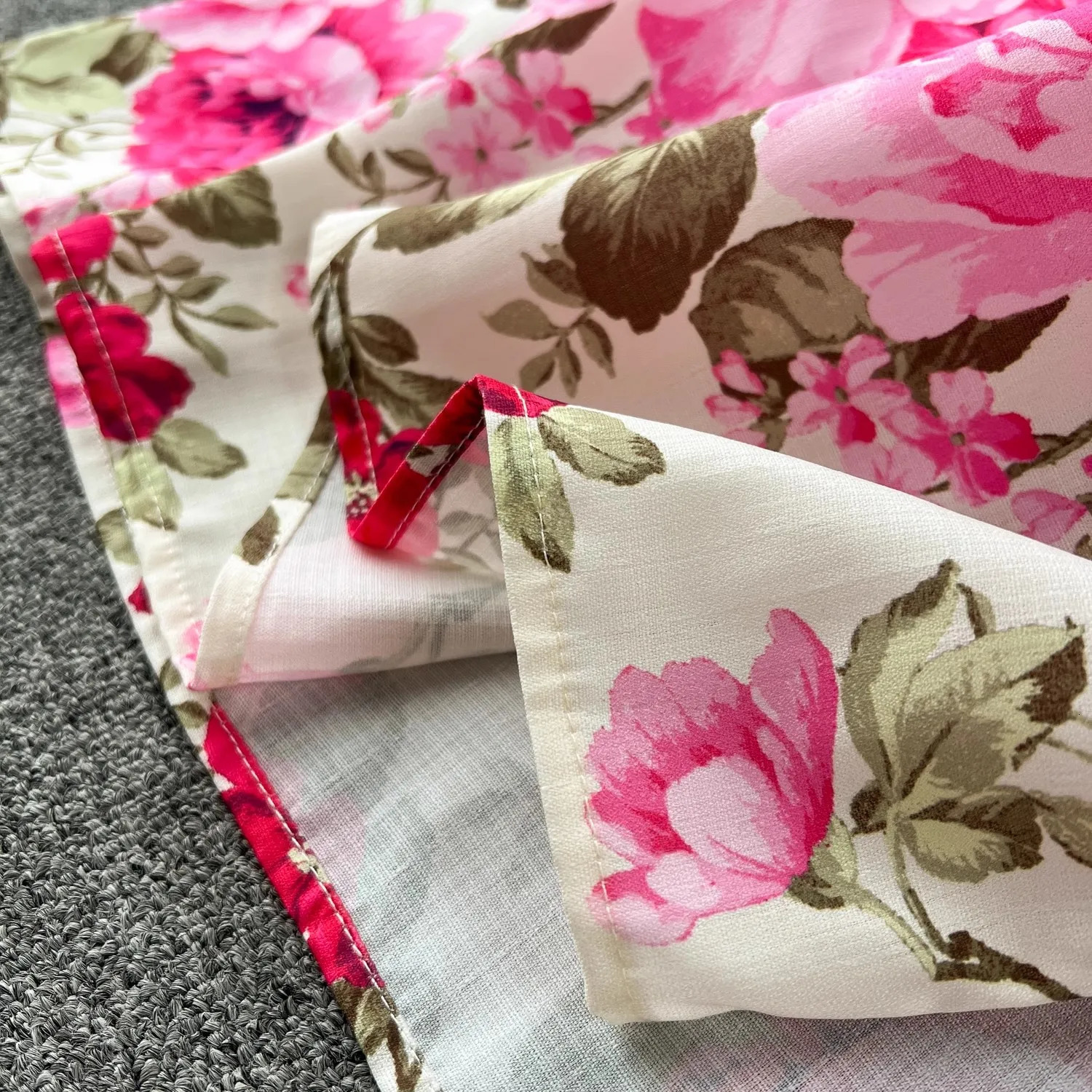 Elegant Gorgeous Floral Bohemian Dress Spring Women Stand Long Lantern Sleeve Floral Print Belt Linen Long Vestidos Clothes 6235 240617