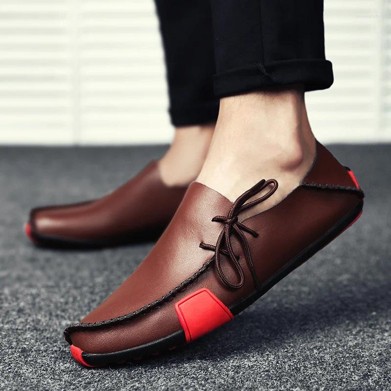 Casual Shoes Men Loafers Leather Handmade Moccasins Comfortable Driving Sneakers Male Designer Design Footwear