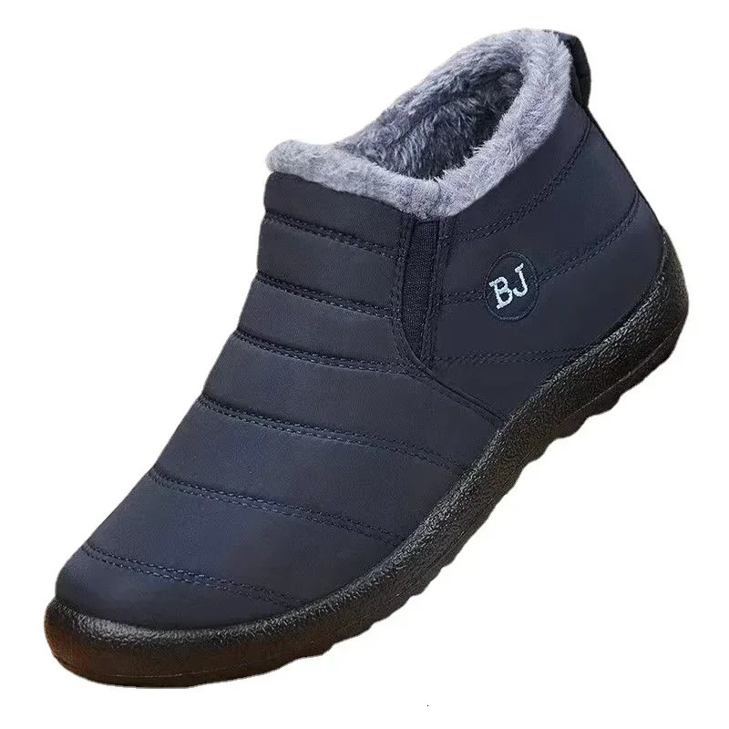 Snow Womens Boots Fashion Unisex Shoes Sliding Platform Shoes Womens Ankle Boots Waterproof Plush Winter Shoes Botas Mujer2024 240615