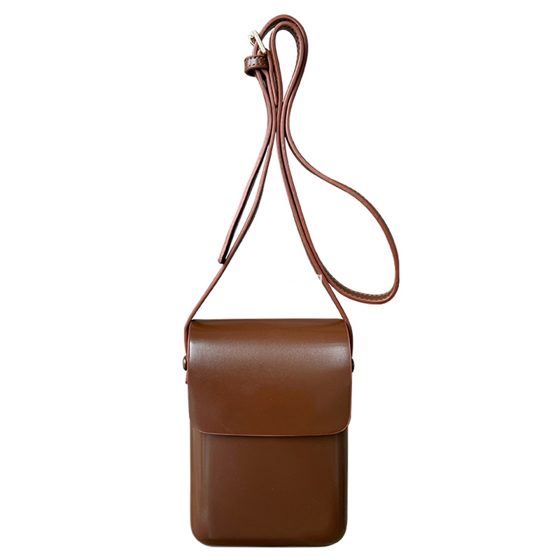 High quality unisex designer niche and versatile practical change mobile phone bag minimalist box bag retro multifunctional texture crossbody bag