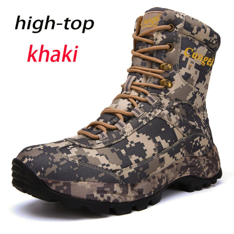 Mens sports shoes high top durable and waterproof non slip outdoor climbing mens low boots 240615
