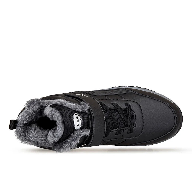 Mens Winter Boots Waterproof Leather Warm Snow Ankle Boots Womens Unisex Outdoor Anti slip Work High Top Casual Shoes 240615