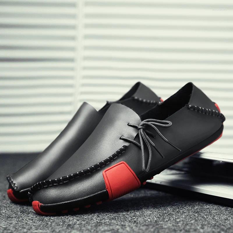 Casual Shoes Men Loafers Leather Handmade Moccasins Comfortable Driving Sneakers Male Designer Design Footwear