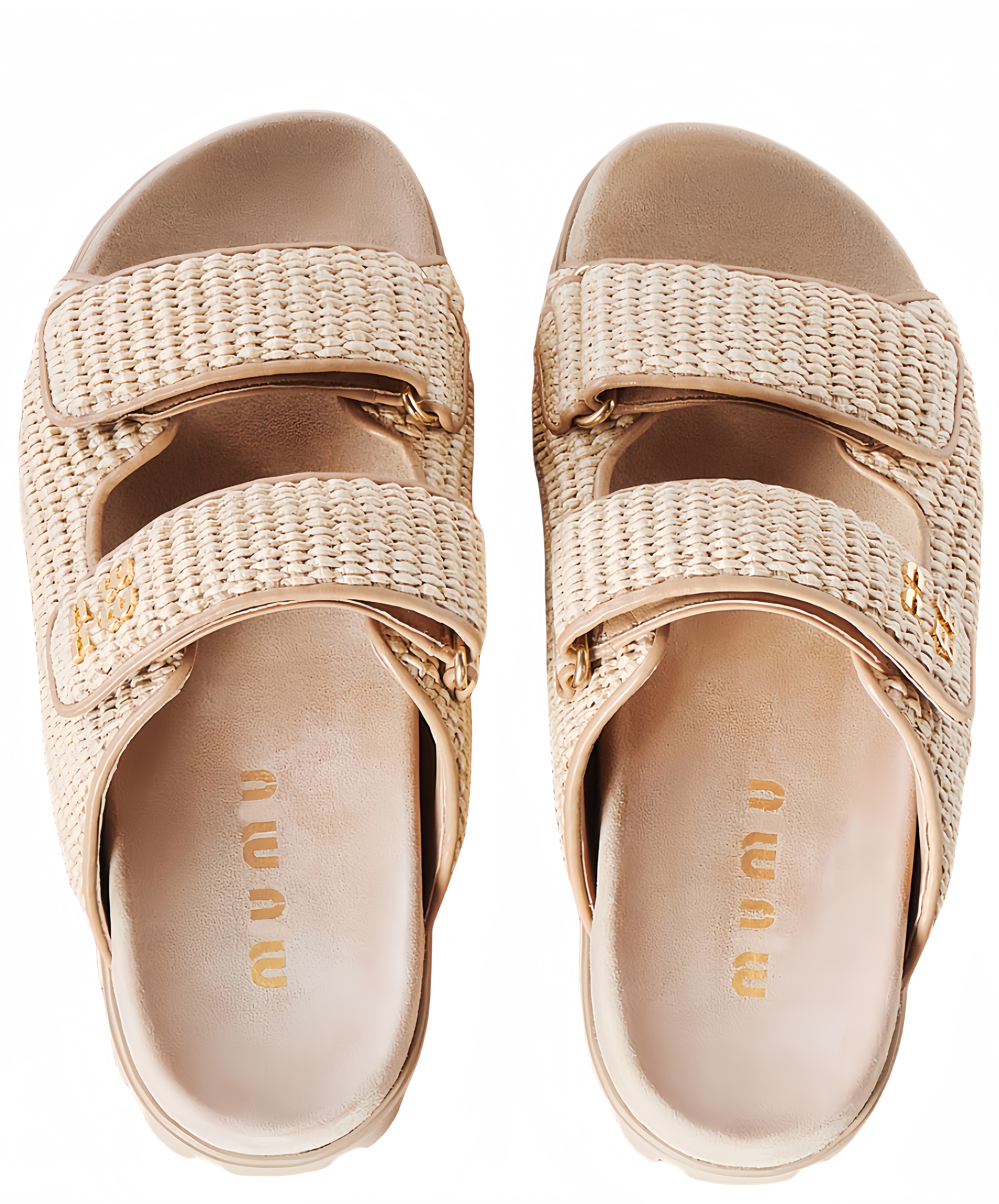 Designer rubber platform Slippers Woman slipper womens miumiuu Sandal women Raffia-effect woven fabric slides comfort Sandals woman mule shoes dhgate size 35-42