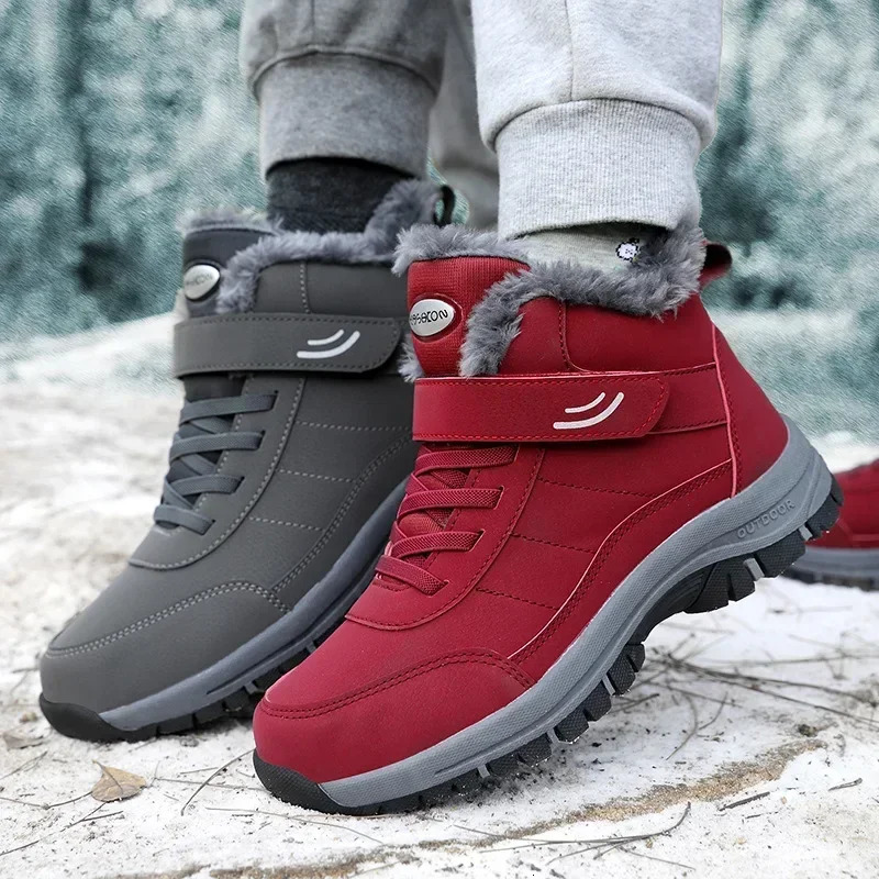 Womens ankle boots waterproof and warm snow boots womens anti slip hiking shoes womens sports shoes comfortable couple shoes womens 2024 240615