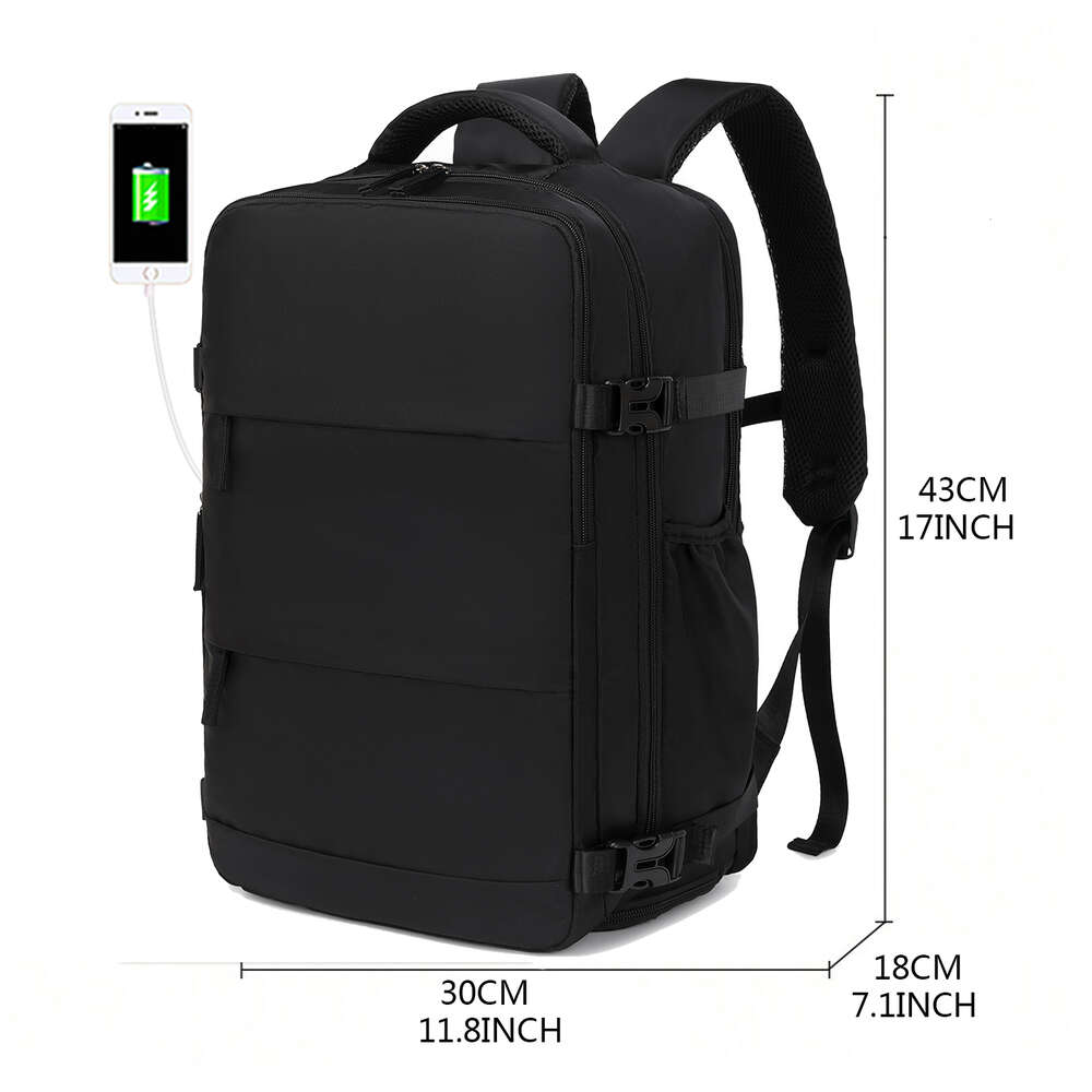 travel Men's backpack, airline approved waterproof 15.6-inch laptop for women, backpack school with shoe compartment H6.17#58 1d011
