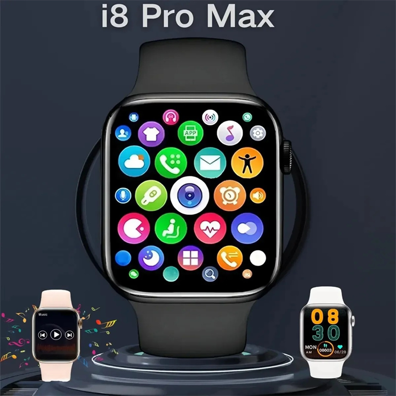 Smart Watch I8 Pro Max Answer Call Sport Fitness Tracker Custom Dial Smartwatch 1.73 Inch Touch Screen Heart Rate Tracker Men Women Gift For Apple Phone PK X8 T500