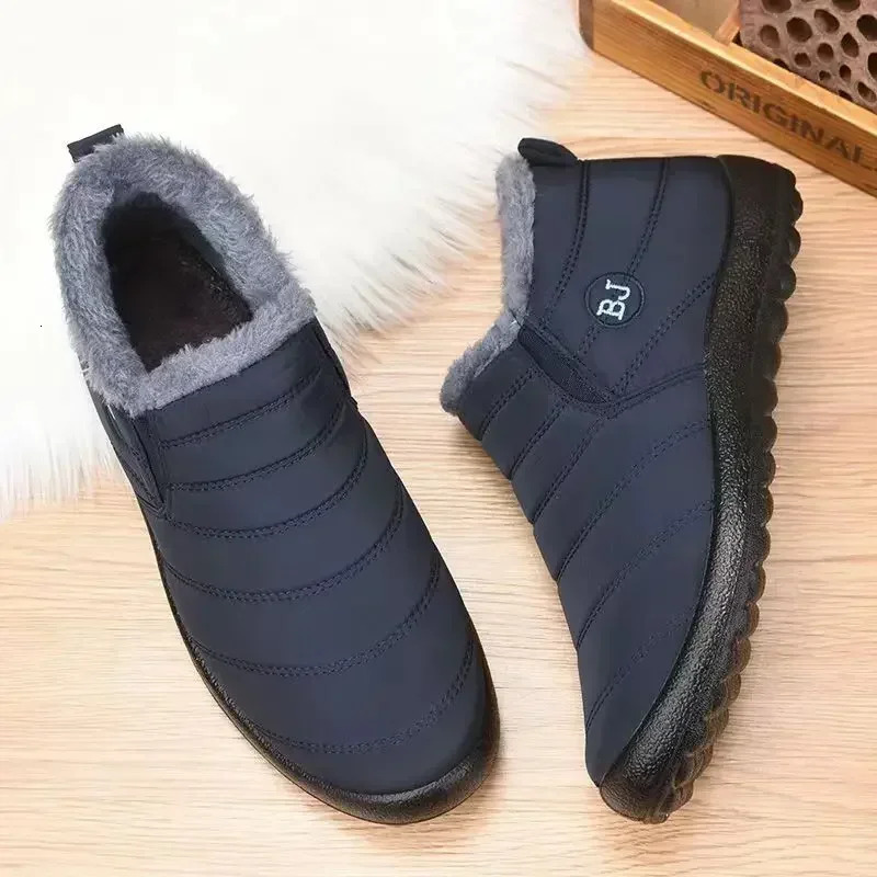 Snow Womens Boots Fashion Unisex Shoes Sliding Platform Shoes Womens Ankle Boots Waterproof Plush Winter Shoes Botas Mujer2024 240615