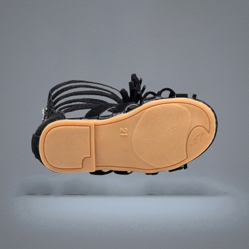 Genuine leather summer girls sandals boots toddler baby sandals shoes brown black Hightop fashion Roman kids