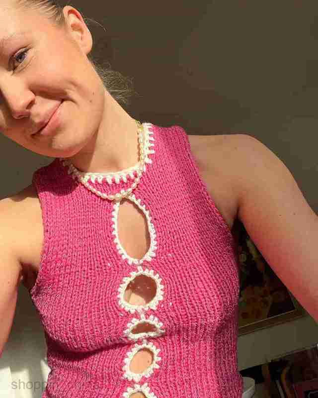 Women vest Spring/Summer Women's Hand Hook Hollow Knitted Tank Top Sleeveless T-shirt Tanks Camis tees tops