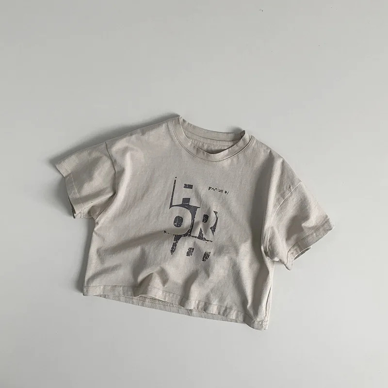 T-shirts Summer Costume Children Print Short Sleeve T-shirt Cotton Baby Girl Casual Tees Toddler Boy Loose Tshirt Kids Cotton Tops 240617Y2501199VAK