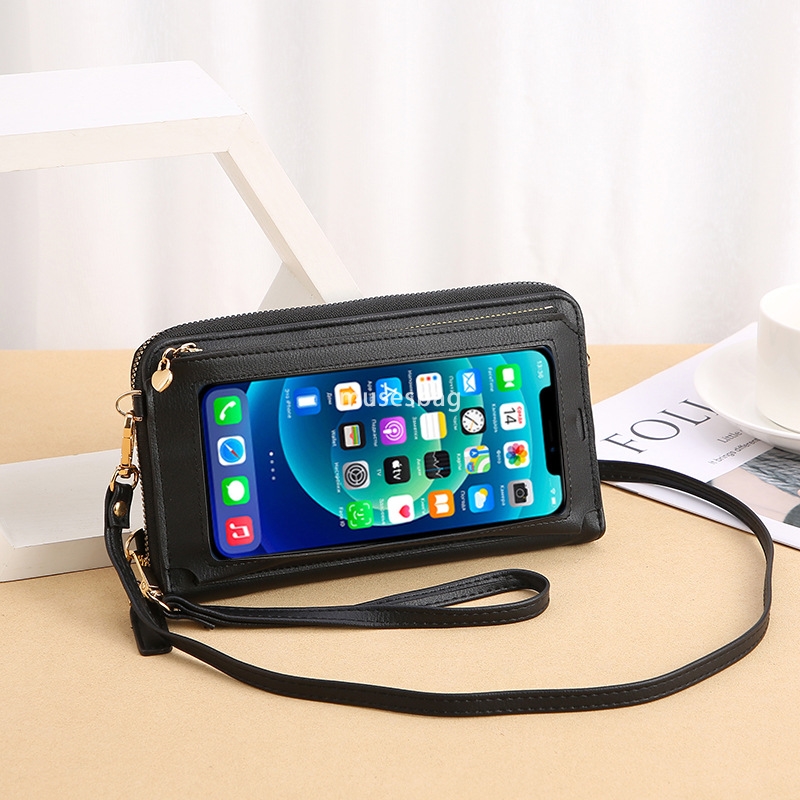 Designer Women's High Quality Elegant and Fashionable Long Wallet Simple and Multi functional Touchscreen Wrist Phone Zero Wallet Korean Portable