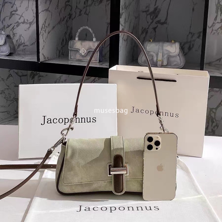 High end fashion street trend daily matching denim stick bag for women's new high-end texture niche original crossbody shoulder underarm bag