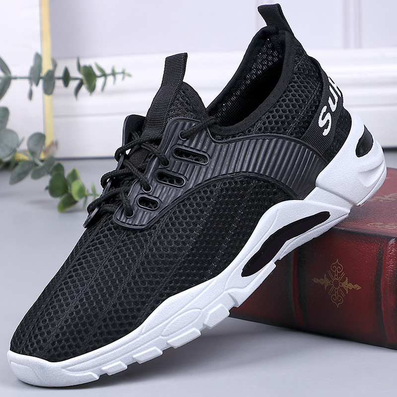 New Classic Shoe Sports Mesh Surface Men Sneaker Flat Black White Run Shoes