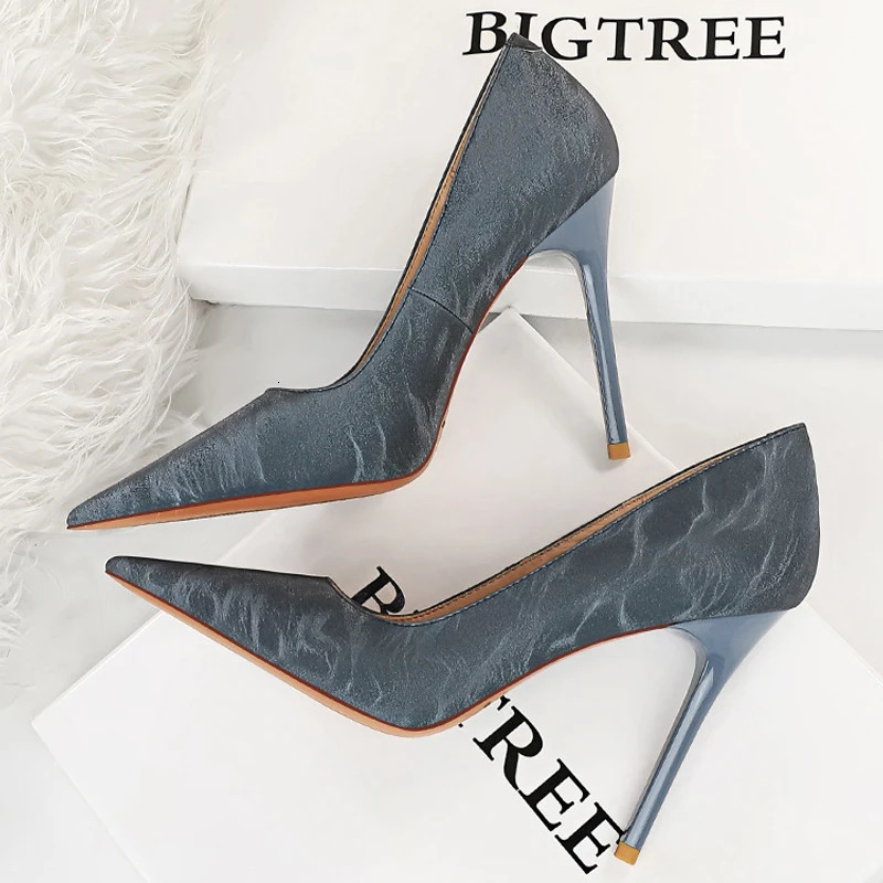 BIGTREE Shoes Retro Women Pumps Pointed Toe Stiletto High Heels Womens Sexy Nightclub Shoes New Heels Shoes Female Pumps 240617