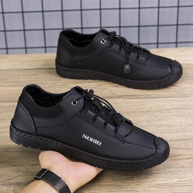 Breathable bean for men driving Korean fashion youth student shoes