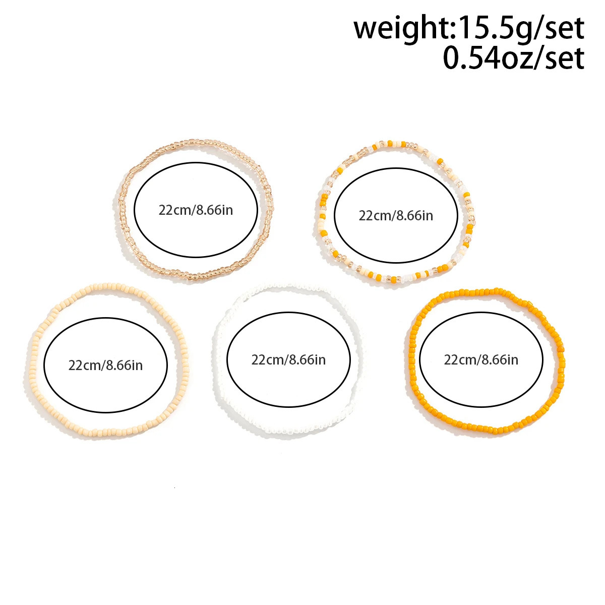 Ingemark Boho Colorful Seed Beads Anklet Set for Women Summer Beach Simple Elastic Chain Bracelet Barefoot Ankle on Leg Jewelry 240601