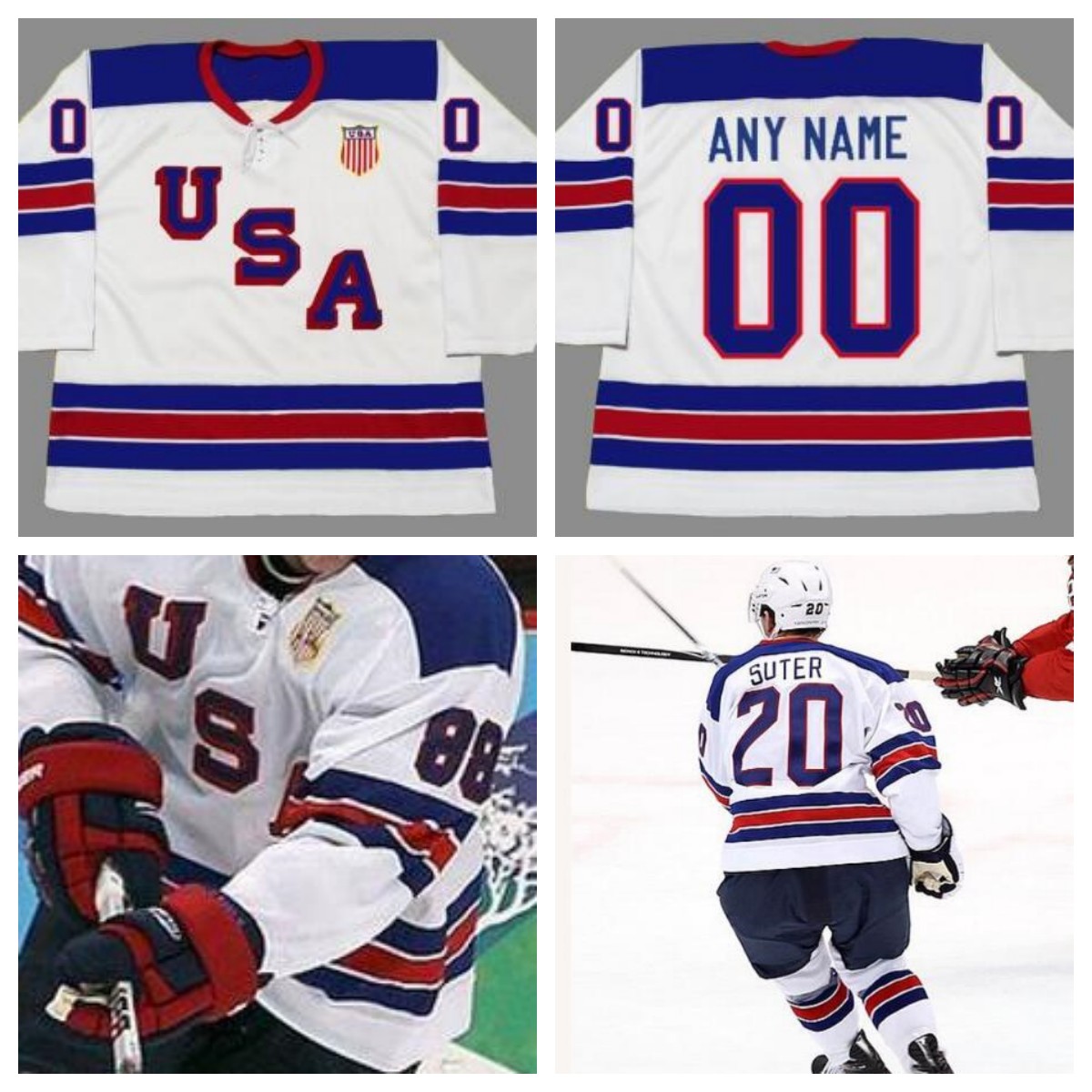 Custom Vintage 2010 USA Hockey jerseys 16 Pavelski 9 Zach Parise 88 Patrick Kane 81 Phil Kessel 28 Brian Rafalski 39 Miller 15 Langenbrunner Sticthed Men Youth retro