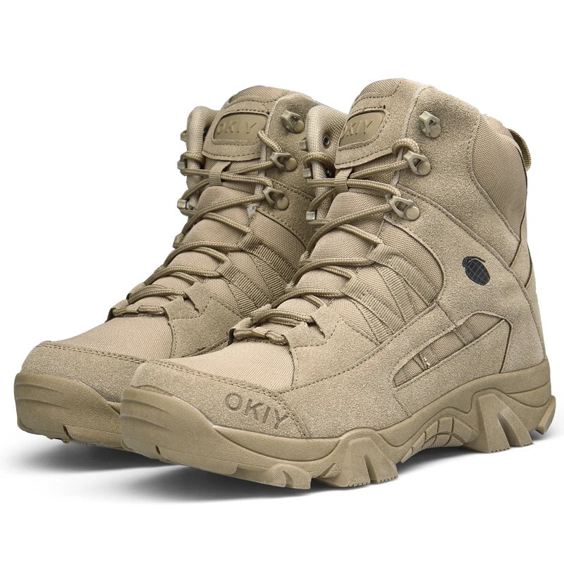 Tactical Men's Waterproof Desert Ankle Boots for Hiking, Climbing, and Outdoor Work