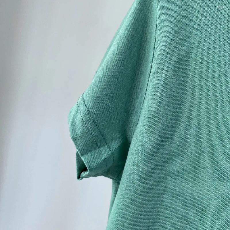 Womens T Shirts Fashion Classic Cloth 23Spring/Summer Foam Letter Printing Old Cotton Short Sleeve T-shirt Women