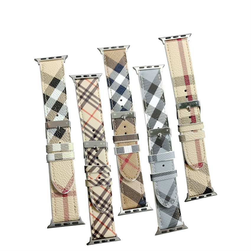 Smart Straps Applewatch Bands Buckle Logo Leather for iWatch Luxurys Designer 38mm 40mm 41mm 42MM 44MM 45mm 49mm 4 5 6 7 8 9 Se Ultra Bracelet 1pc