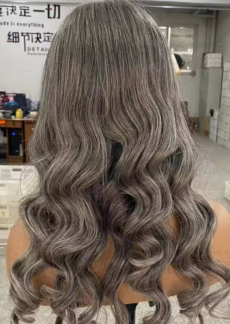 Raw virgin gray human hair wigs short ombre lace closure wigs swiss hd lace salt and pepper silver grey real brazilian hair lace front wig bob 5x5&quo